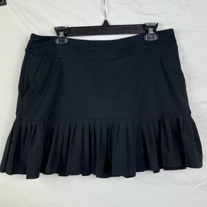 Women's Under Armour Skort-Sz L-Black-Pleated-Golf/Tennis-Heatgear